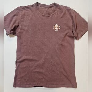 Vans Off The Wall Mindcheck T-shirt Mens Medium Rose Taupe Casual Graphic Tee